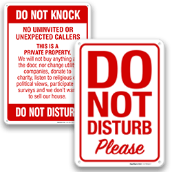 Do Not Disturb Signs