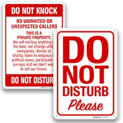 Do Not Disturb Signs