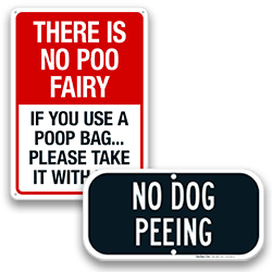 Dog Poop & Pee Signs