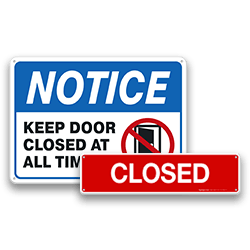 Door Closed Signs