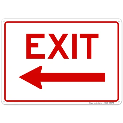 Exit With Left Arrow Sign