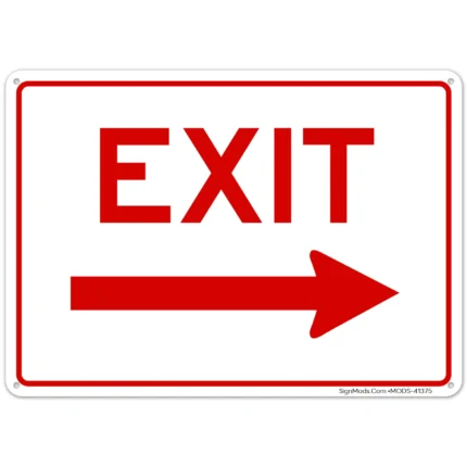 Exit With Right Arrow Sign