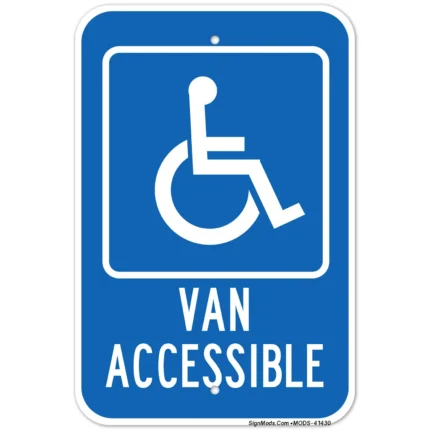 Handicap Van Accessible Parking Sign