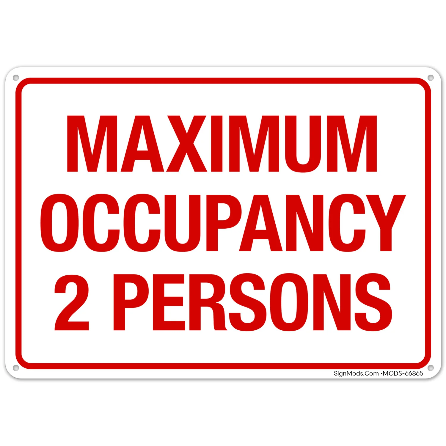 Maximum Occupancy Persons 2 Sign | Elevator Signs | SKU: MODS-66865 ...