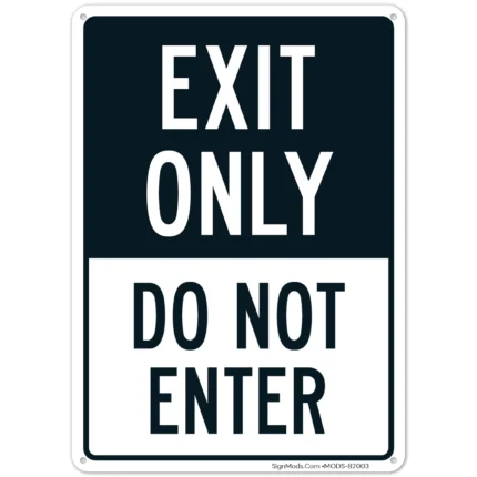 Exit Only Sign