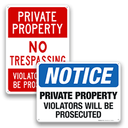 Private Property Signs