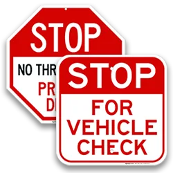 Regulatory Traffic Signs