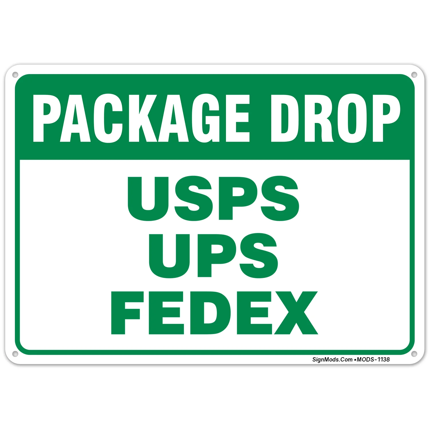 Package Drop Sign, Ups FedEx USPS Drop Sign | Take Out & Delivery Signs ...