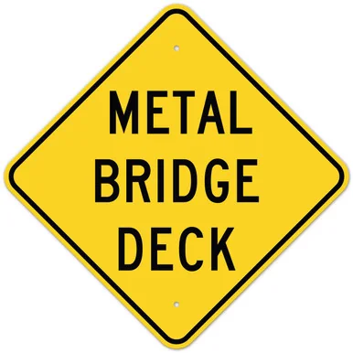 MUTCD Metal Bridge Deck W8-16 Sign