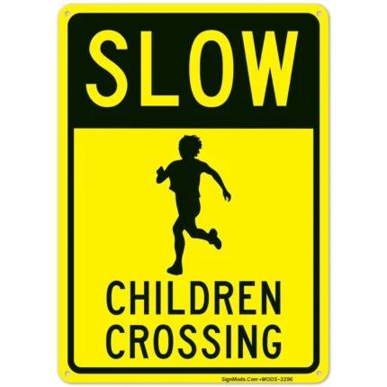 Slow Children Crossing Sign