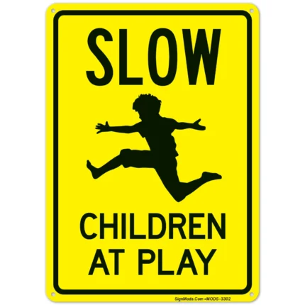 Slow Down Children At Play Sign