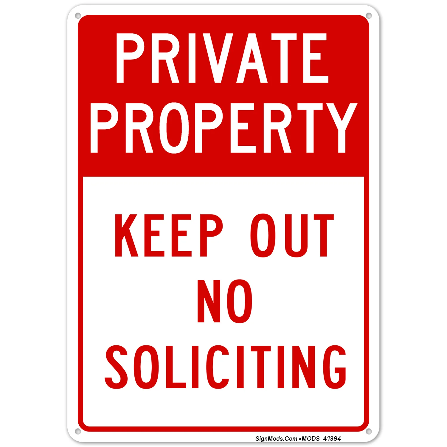 Keep Out No Soliciting Property Sign Keep Out No Soliciting Property Sign