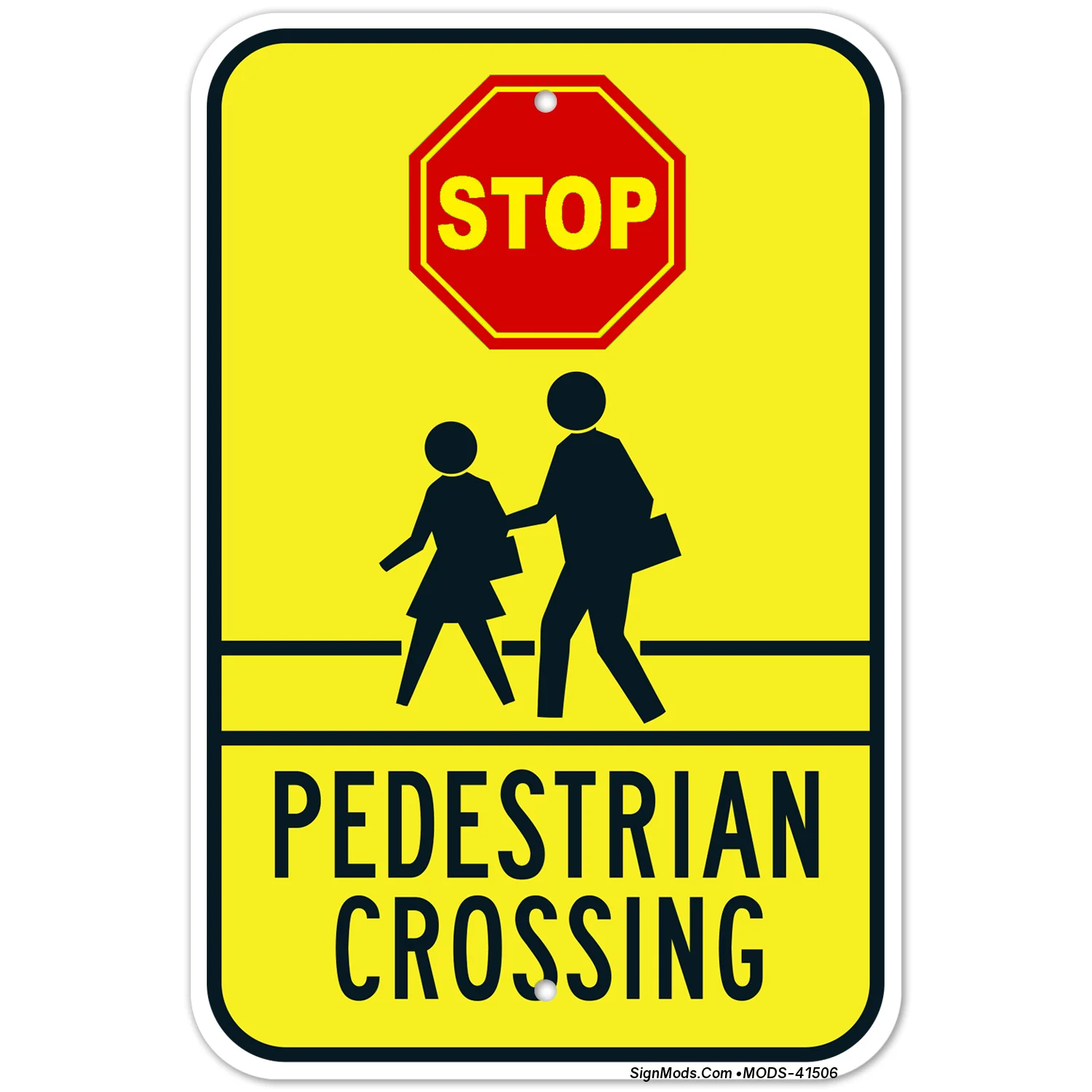 Stop Pedestrian Crossing Sign Stop Pedestrian Crossing Sign