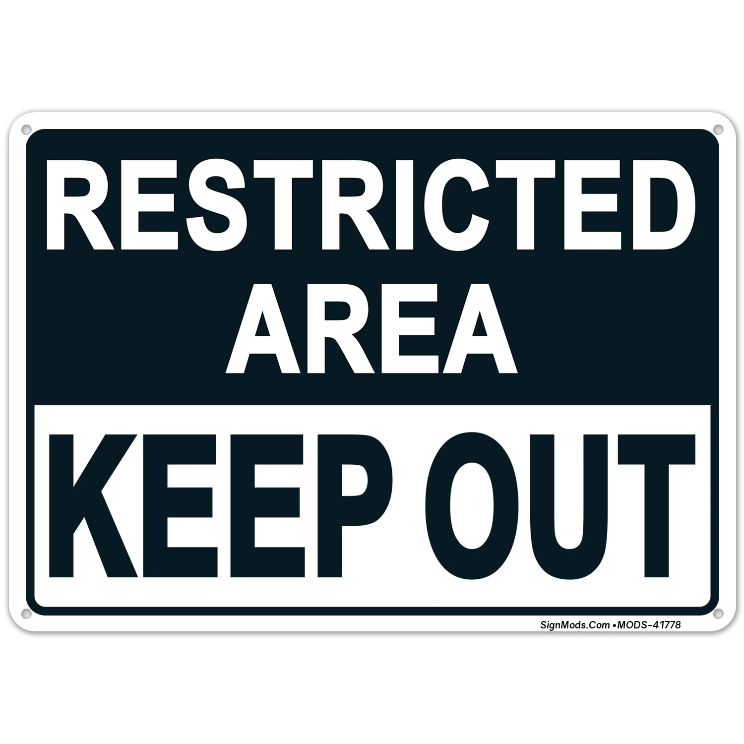 Restricted Area Keep Out Black Background Sign Restricted Area Keep Out Black Background Sign