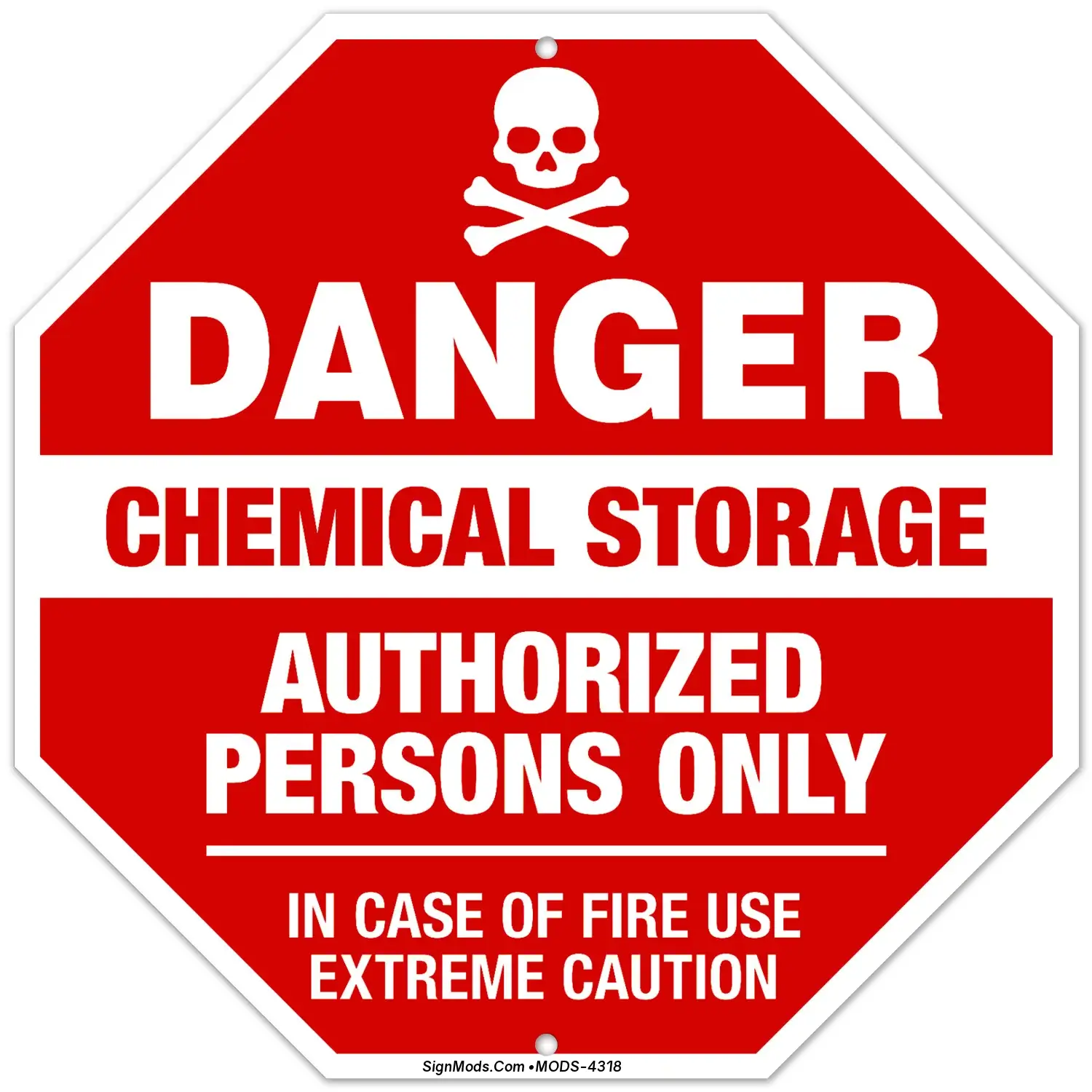 Chemical Storage Authorized Persons Only In Case Of Fire Sign Chemical Storage Authorized Persons Only In Case Of Fire Sign