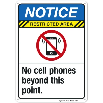 No Cell Phones Beyond This Point Sign