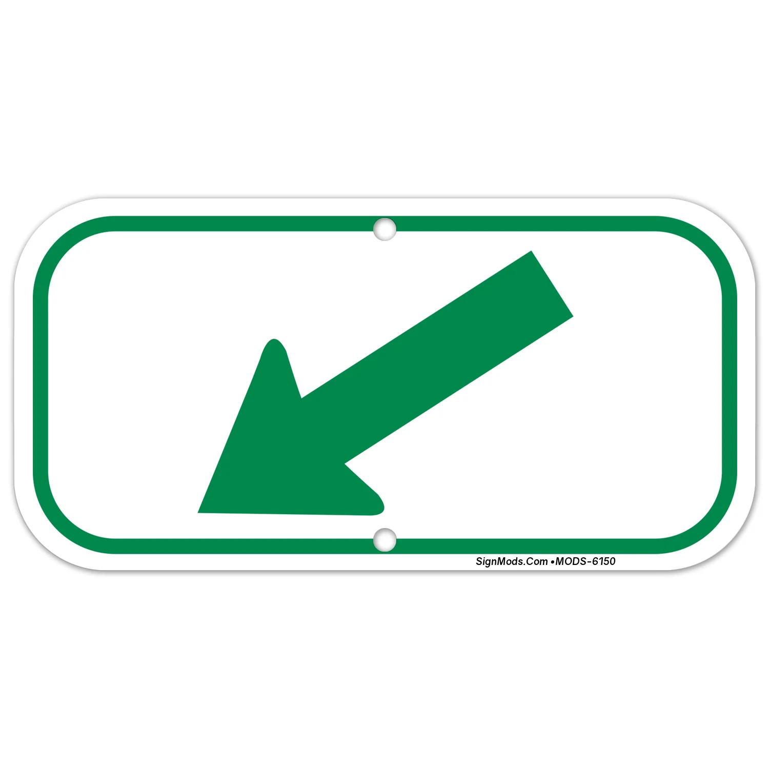 Down Diagonal Green Left Arrow Sign Down Diagonal Green Left Arrow Sign