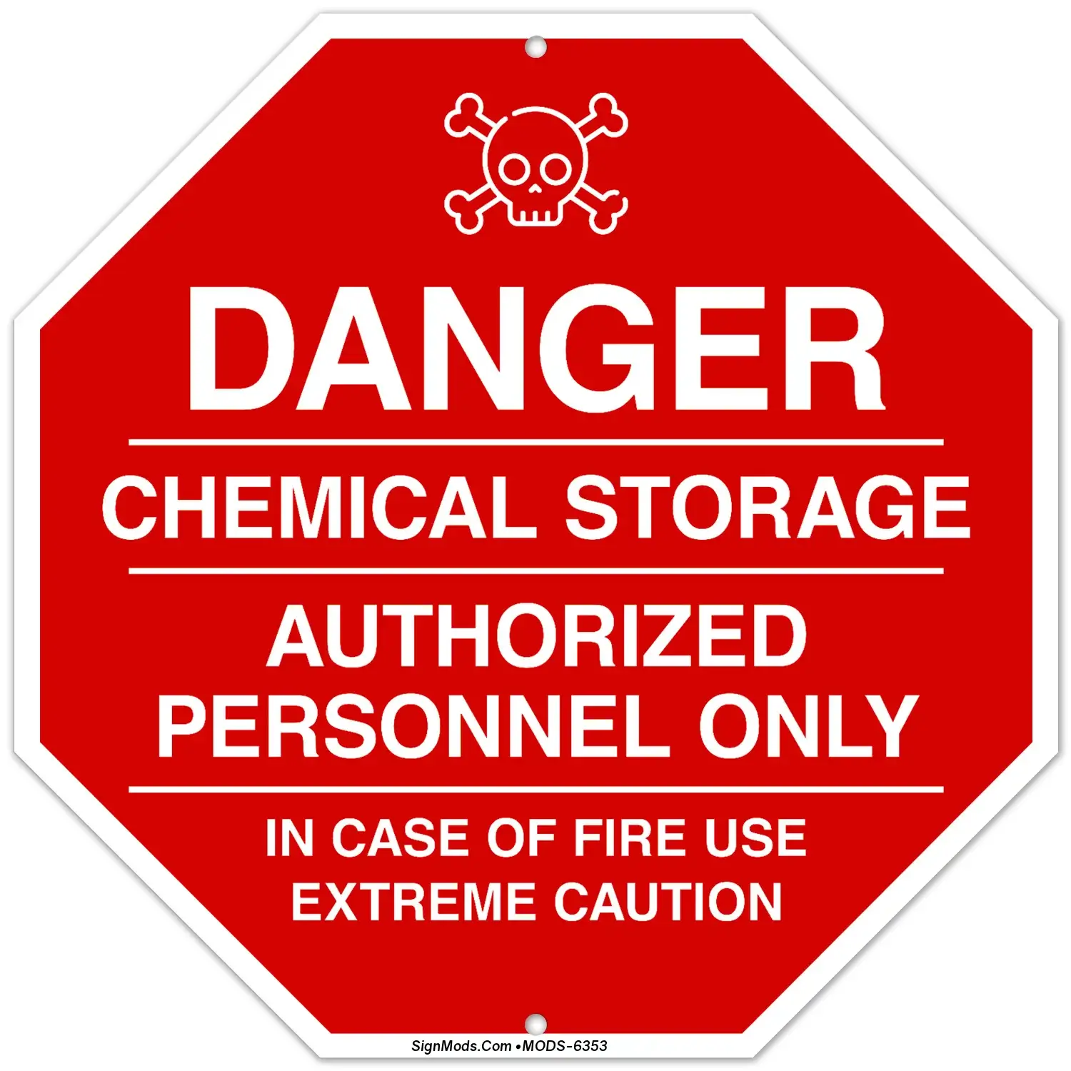 Danger Chemical Storage Authorized Personnel Only Sign Danger Chemical Storage Authorized Personnel Only Sign