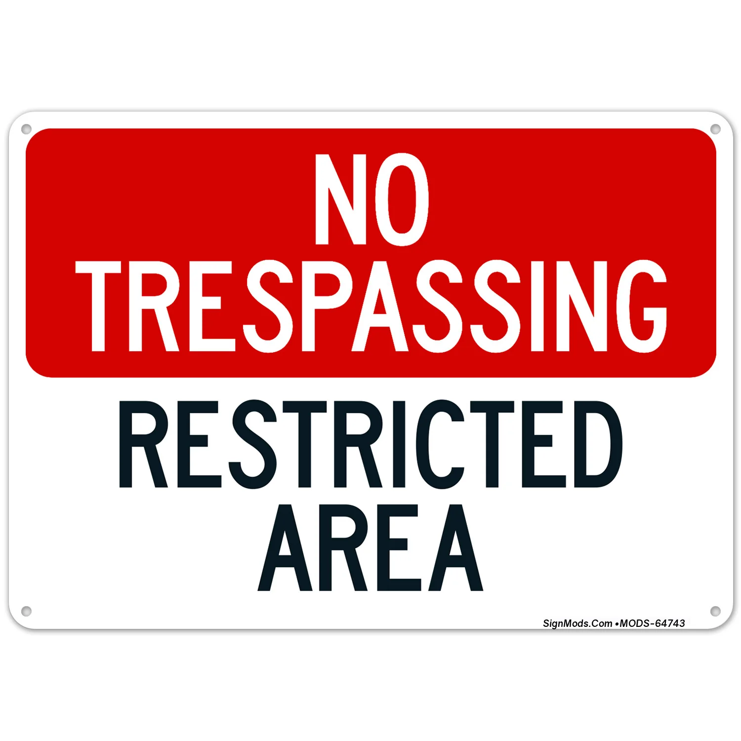 No Trespassing Restricted Area Sign No Trespassing Restricted Area Sign