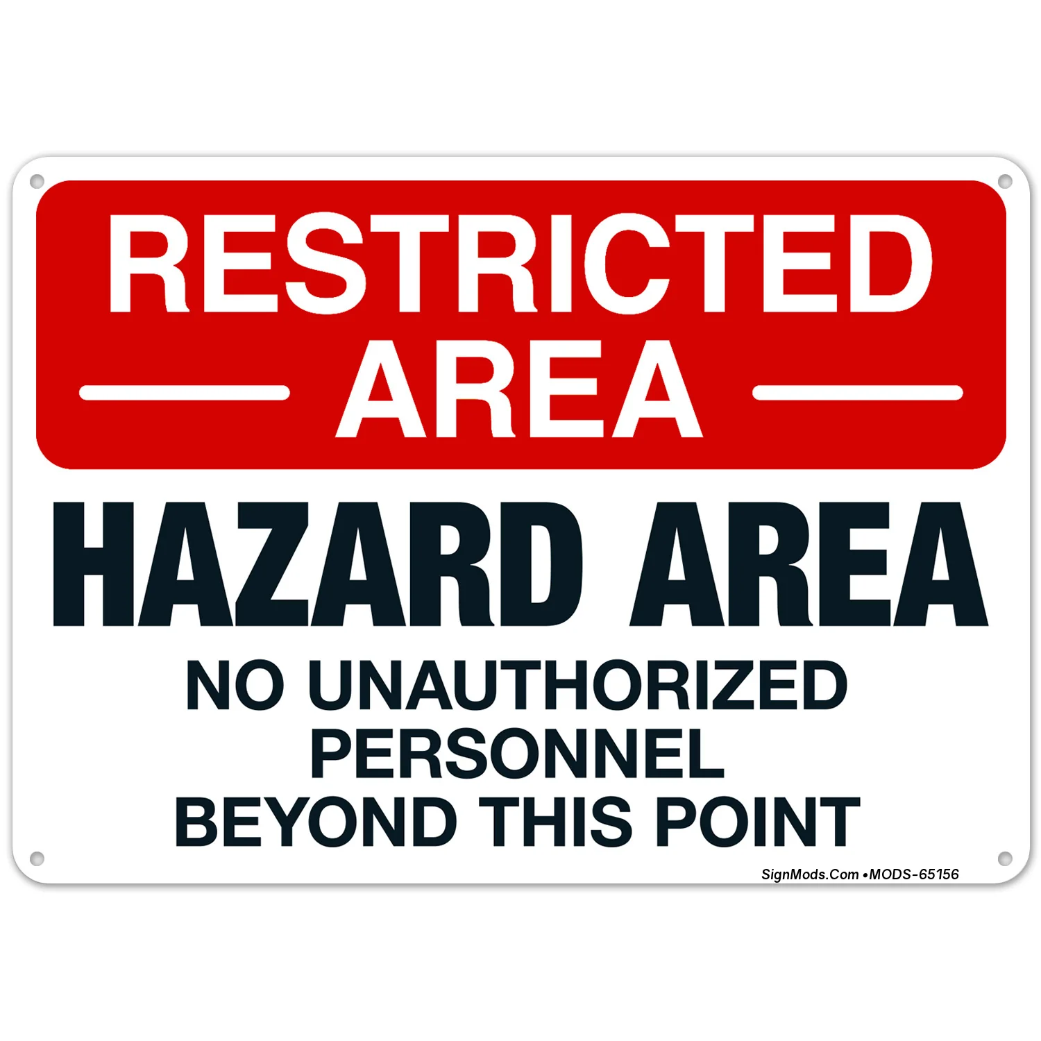 Restricted Area Hazard Area No Unauthorized Personnel Sign Restricted Area Hazard Area No Unauthorized Personnel Sign