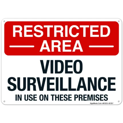 Video Surveillance In Use On These Premises Sign