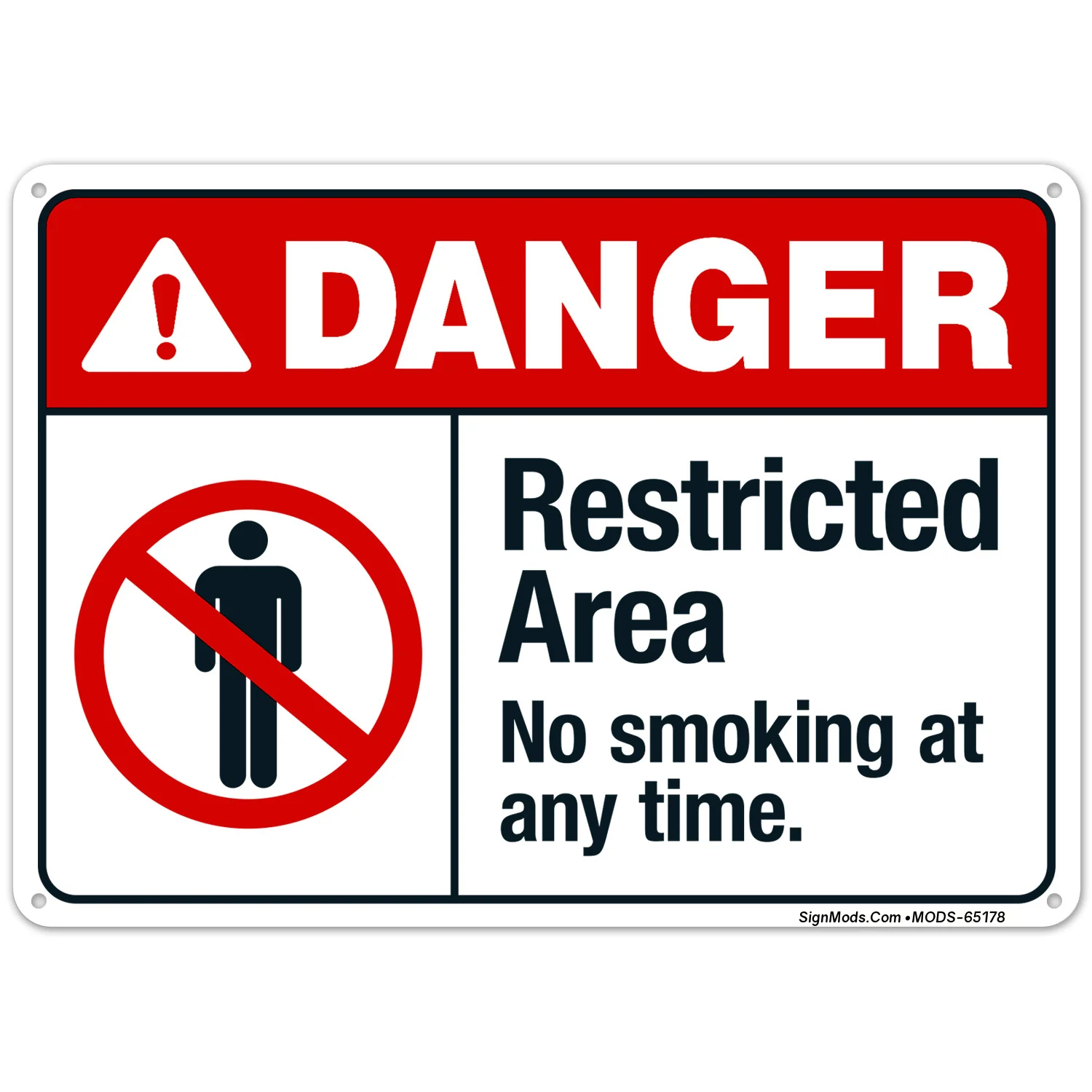 No Smoking At Any Time Sign No Smoking At Any Time Sign