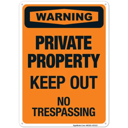 Warning Keep Out No Trespassing Sign