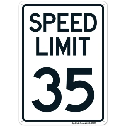 Speed Limit 35 Mph Sign