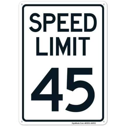Speed Limit 45 Mph Sign
