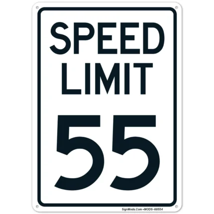 Speed Limit 55 Mph Sign