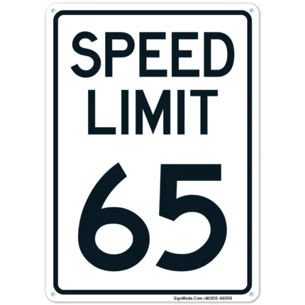 Speed Limit 65 Mph Sign