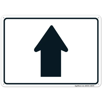 Straight Thru Up Arrow Sign