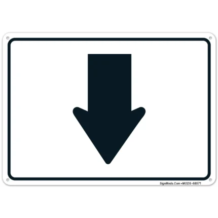 Straight Thru Down Arrow Sign