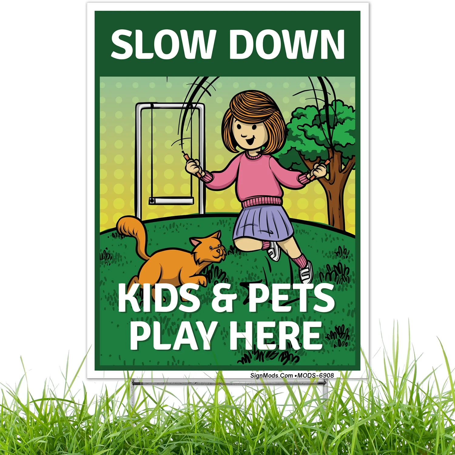 Slow Down Kids And Pets Play Here Sign Slow Down Kids And Pets Play Here Sign