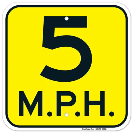 5 Mph Sign
