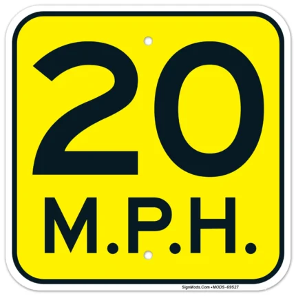 20 Mph Sign