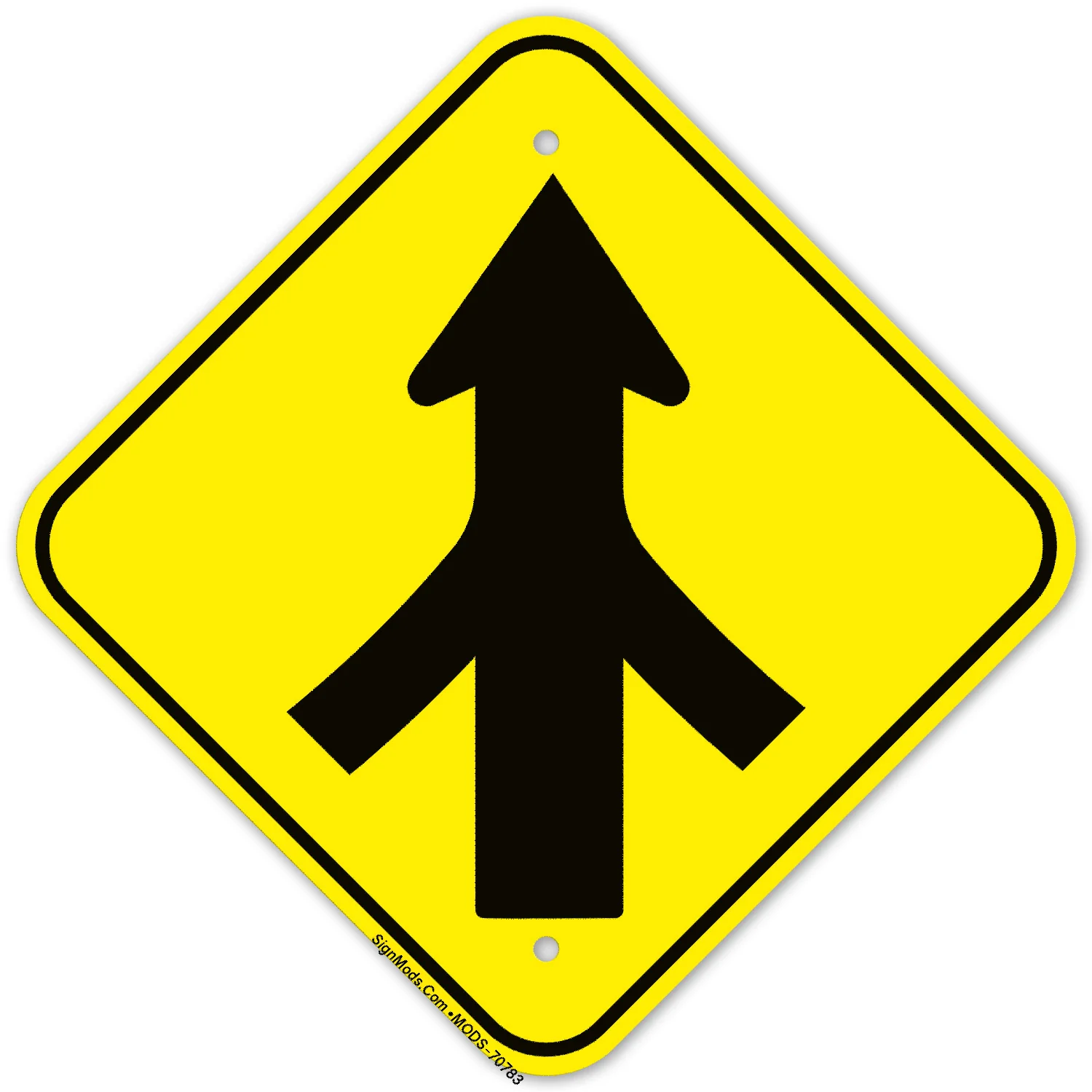 Intersection Merging Graphic Sign Intersection Merging Graphic Sign