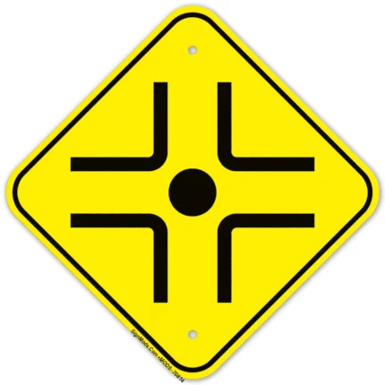Circular Intersection Graphic Sign