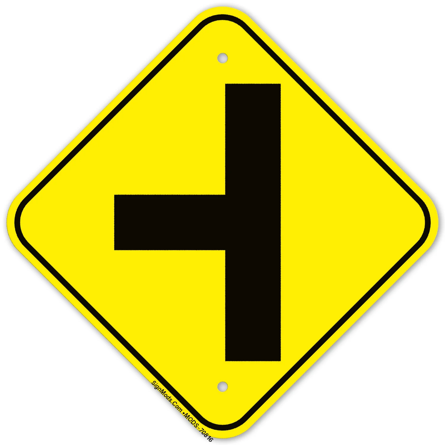 Side Road Graphic Left Sign Side Road Graphic Left Sign