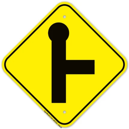 T Junction Road Up Sign