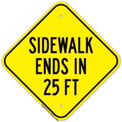 Sidewalk Ends Sign