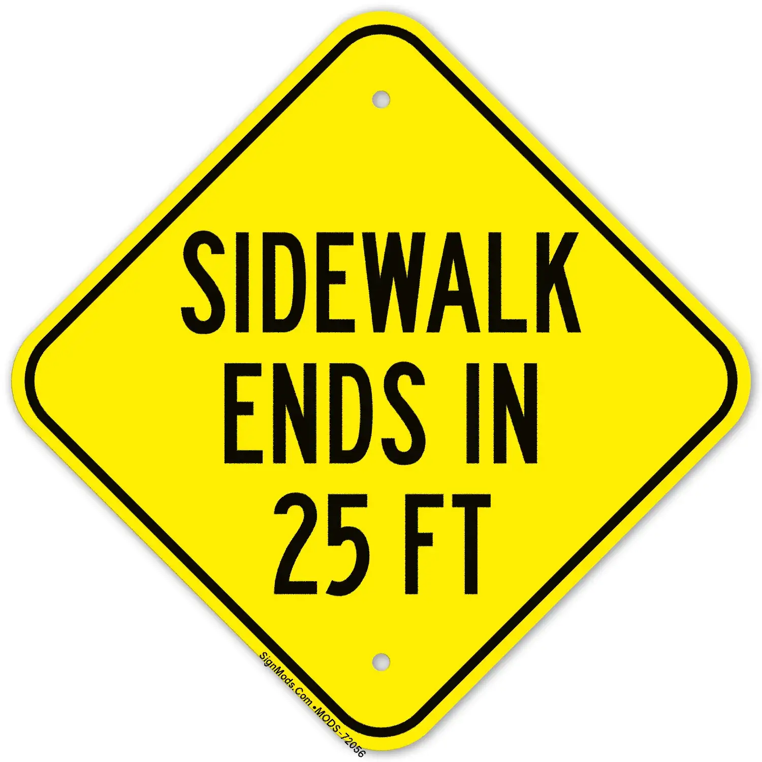 Sidewalk Ends Sign Sidewalk Ends Sign