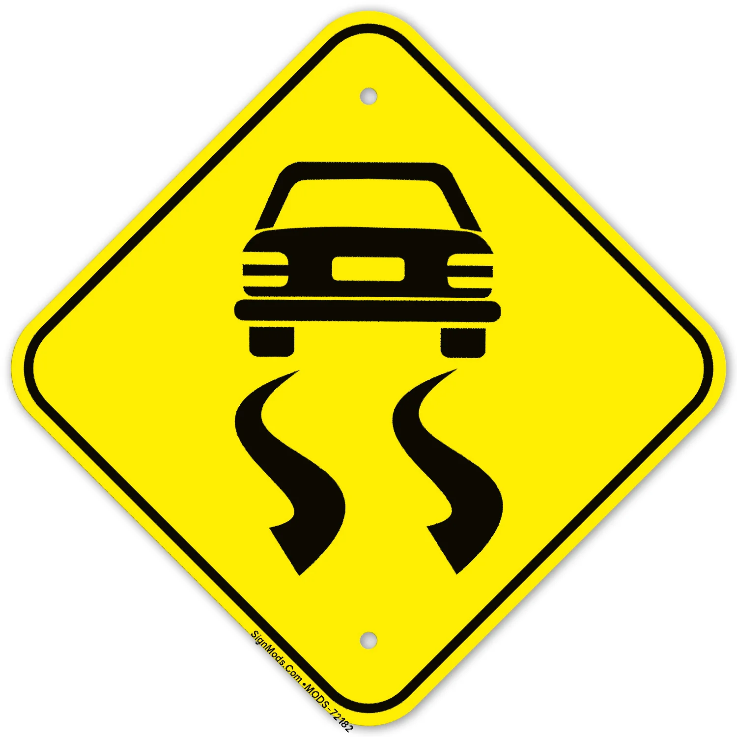 Slippery When Wet Car Graphic Sign Slippery When Wet Car Graphic Sign