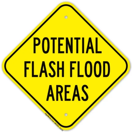 Potential Flash Flood Areas Sign