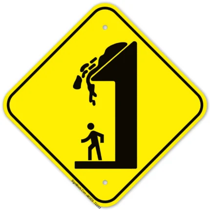 Falling Ice Graphic Sign