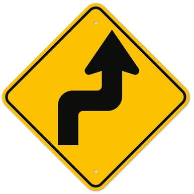 MUTCD Right Reverse Turn W1-3R Sign