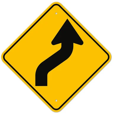 MUTCD Right Reverse Curve W1-4R Sign