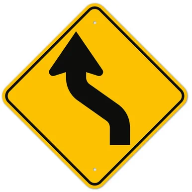 MUTCD Left Reverse Curve Turn W1-4L Sign