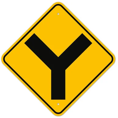 MUTCD Double Road W2-5 Sign
