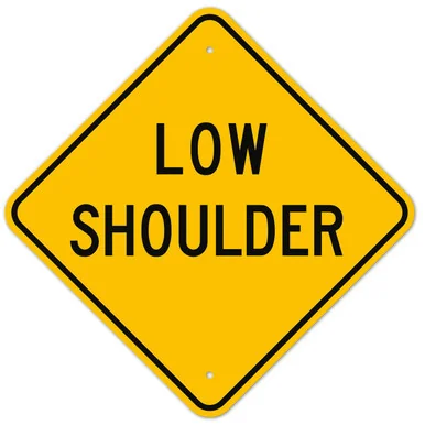 MUTCD Low Shoulder W8-9 Sign